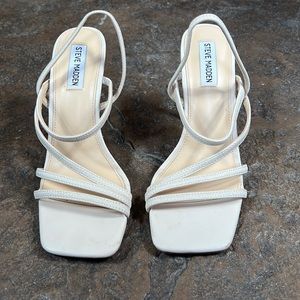 Steve Madden open toe heels with square toe